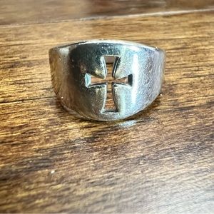 James Avery Thick Band Cross Ring